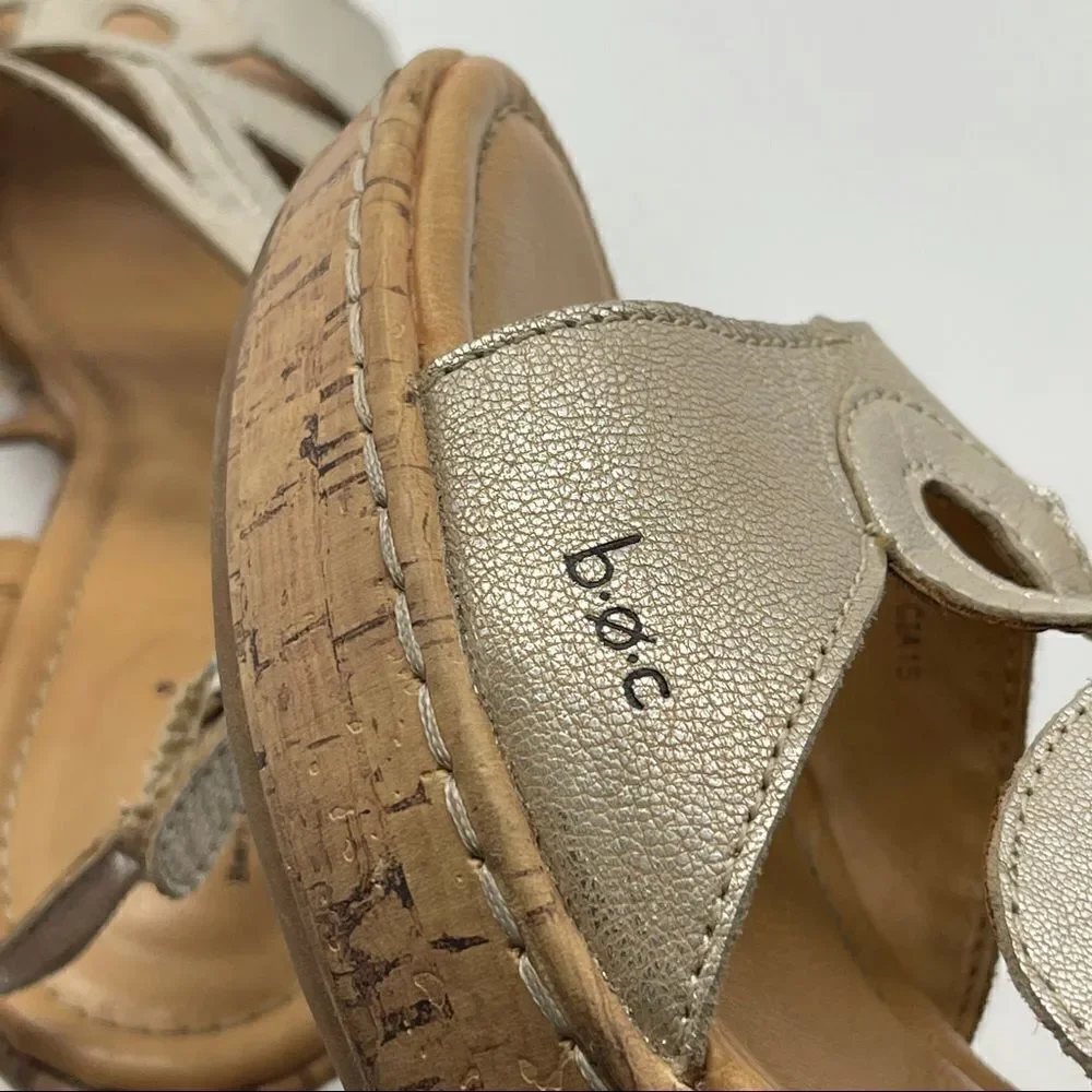 b.o.c. wedge sandals Sz 10M